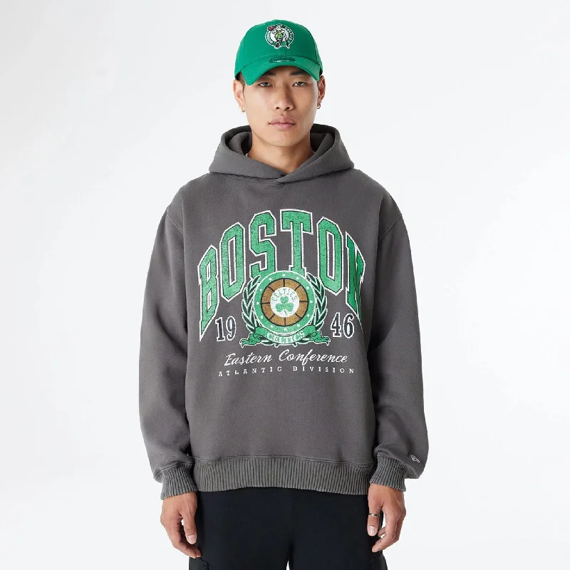 Get 20% off your first order of men’s fashion.  Boston Celtics Oversized Essential Dark Grey Oversized Pullover Hoodie