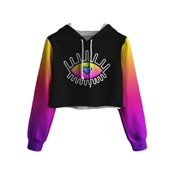 Exclusive online offer: Save 30% on all men's clothing.  Eye Of Love Cropped Hoodie