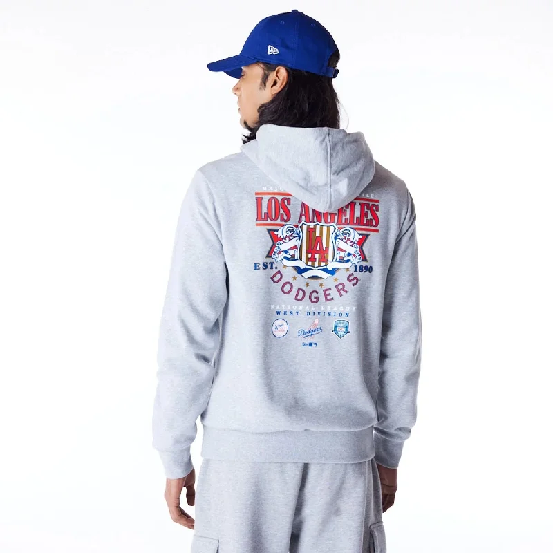 Men’s wardrobe essentials now at unbeatable prices.  LA Dodgers MLB Badge Graphic Grey Pullover Hoodie