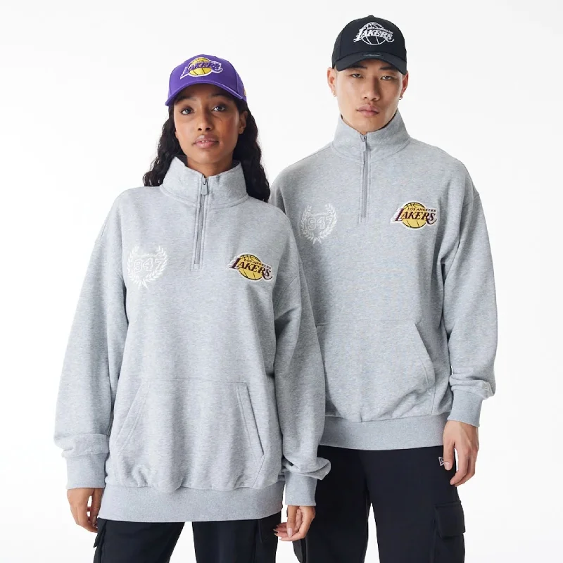 – Shop trendy clothing now.  LA Lakers NBA Lifestyle Grey Quarter Zip Sweater