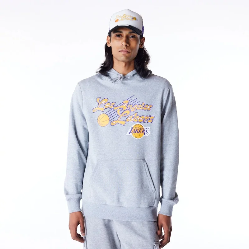 Shop the look you love at prices you’ll love even more! LA Lakers Script Grey Pullover Hoodie Shop the look you love at prices you’ll love even more! LA Lakers Script Grey Pullover Hoodie