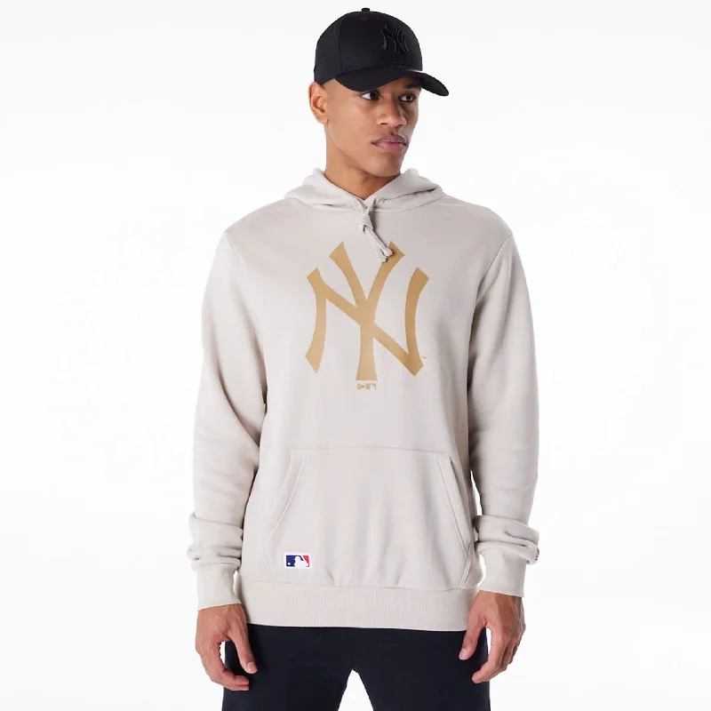 Look sharp without breaking the bank – men’s clothing sale now!  New York Yankees MLB Regular Light Beige Pullover Hoodie