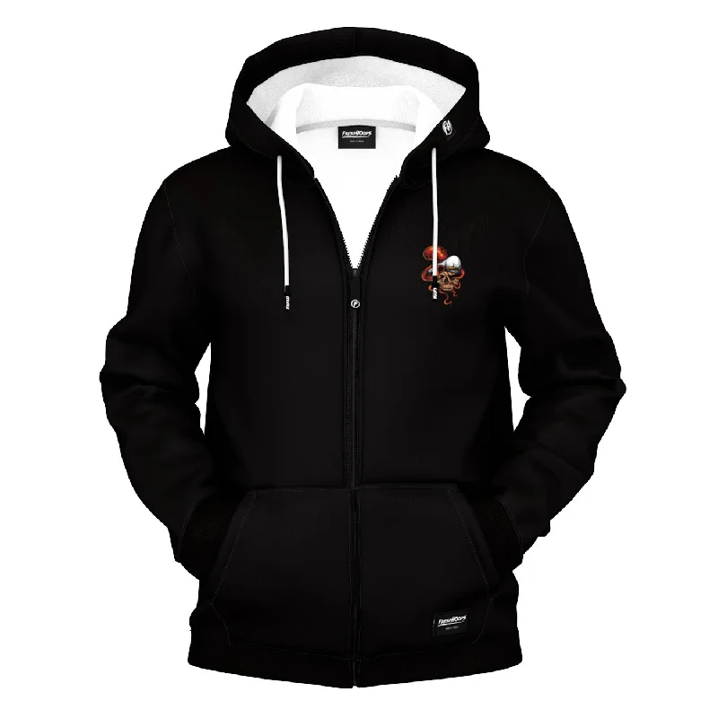 Limited-time promo – up to 70% off on men's essentials.  Octoskull Zip Up Hoodie
