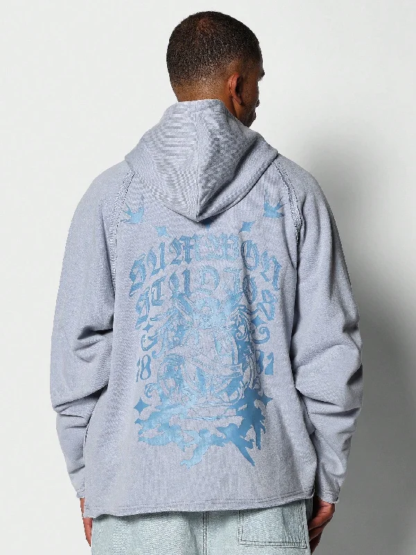 Shop trendy clothing at amazing prices – exclusive deals!  Overhead Hem Hoodie With Front And Back Graphic Print