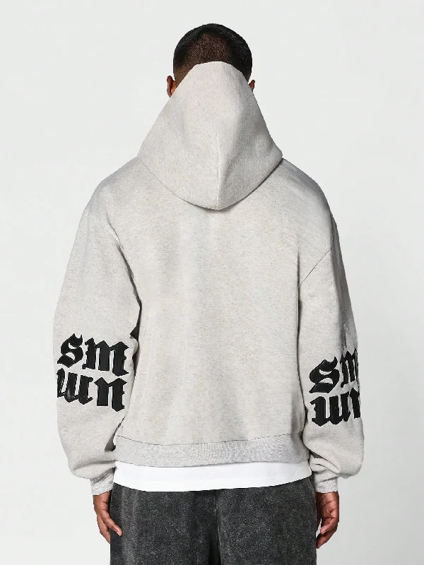 Flash deals on men’s  clothing – Grab yours today!  Regular Fit Overhead Hoodie With Applique Elbow