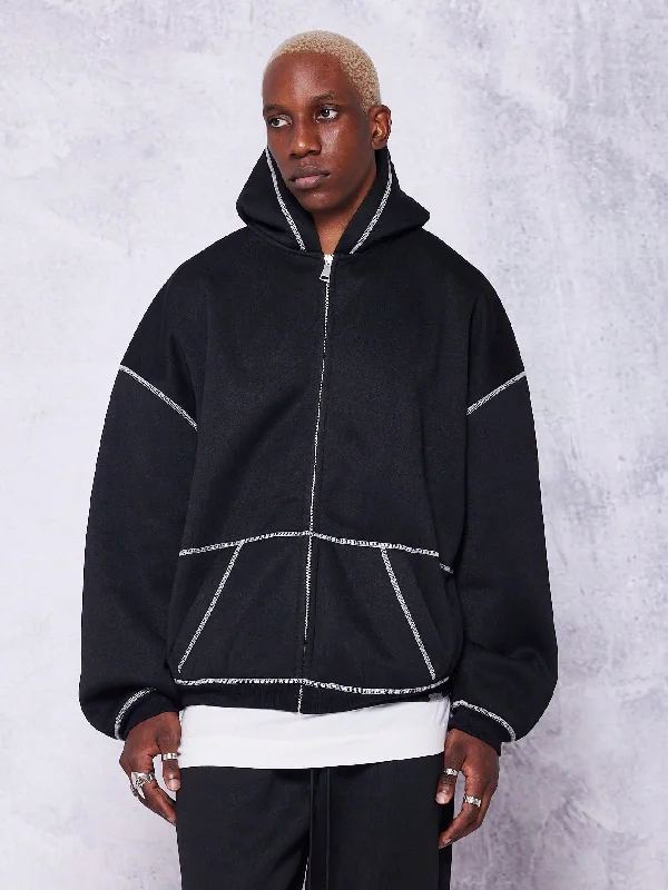 Big discounts on men’s wear – Shop now and save! Oversized Fit Zip Through Hoodie With Contrast Stitch Big discounts on men’s wear – Shop now and save! Oversized Fit Zip Through Hoodie With Contrast Stitch