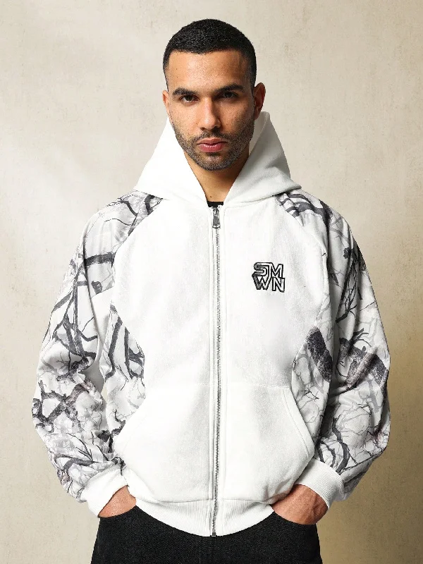 Flash sale: Men’s clothing essentials at irresistible prices!  Regular Fit Printed Zip-Up Hoodie With Embroidery