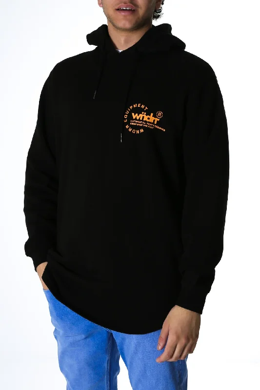 Shop affordable clothing for all occasions –  Stage Curved Hem Hood Sweat Black