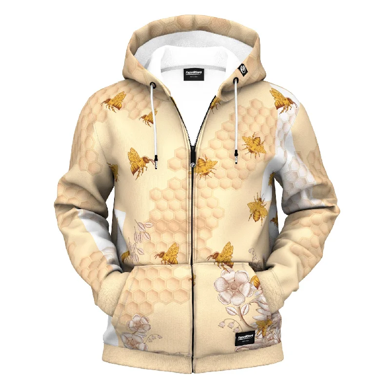 New season, new deals – shop men's clothing now!  Sunflower Bee Zip Up Hoodie