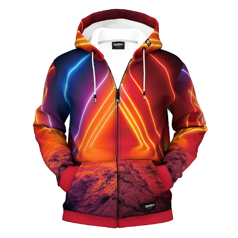 Big discounts on men’s wear – Shop now and save!  Triangle Portal Zip Up Hoodie