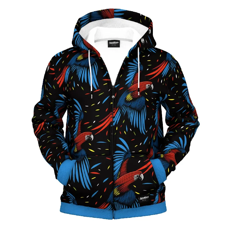 New season, new deals – shop men's clothing now!  Tropical Macaw Zip Up Hoodie